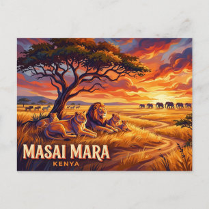 Masai Mara Nationalreservat Kenia Postkarte