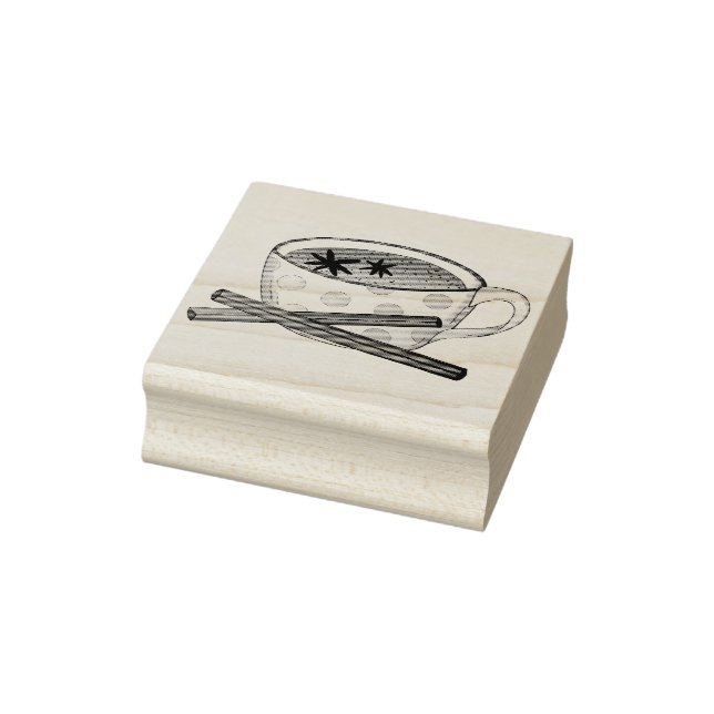 Masala Chai Teacup Indian Spiced Black Tee Cuppa Gummistempel (Stempel)