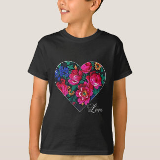 Masani Scarf Floral Heart Liebe Native American T-Shirt