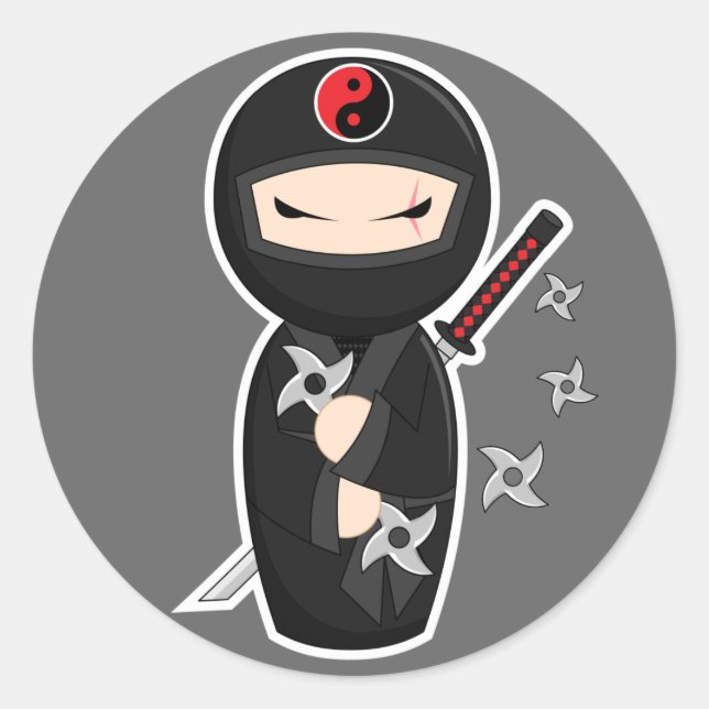 Masaru Runder Aufkleber (Vorderseite)