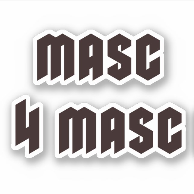 Masc 4 Masc Aufkleber (Vorderseite)