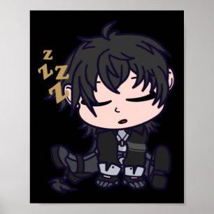 Masc Rover Chibi Wuthering Waves Sticker Poster