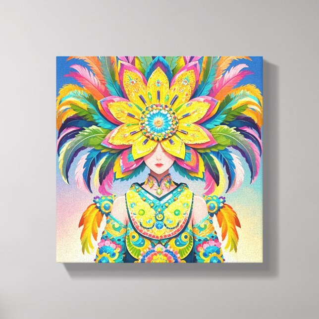 Máscara de flor para o carnaval  leinwanddruck (Vorderseite)