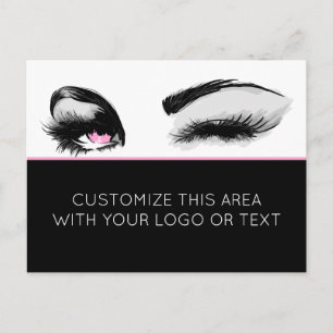Mascara oder Eyelash Business Postkarte
