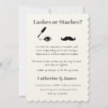 Mascara oder Mustache Funny Quirky Gender Reveal