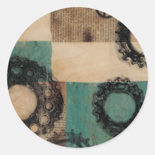 Maschinen II Runder Aufkleber