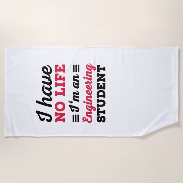 Maschinenbau Strandtuch (Vorderseite)