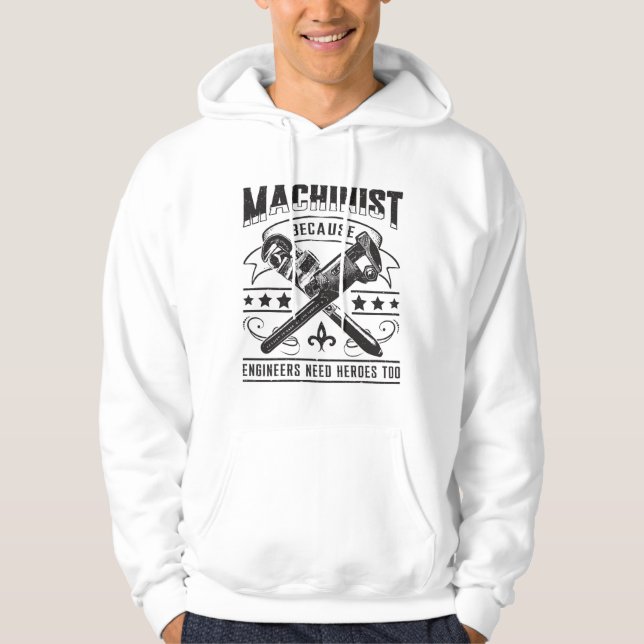 Maschinenbauer CNC-Maschinenbauer-Funny-Geschenk Hoodie (Vorderseite)