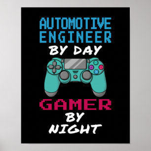 Maschinenbauer Gamer Poster