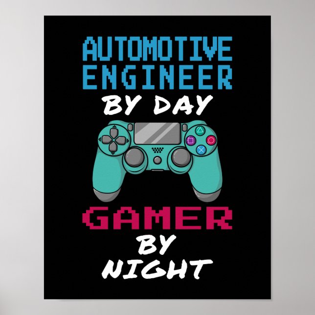 Maschinenbauer Gamer Poster (Vorne)