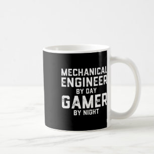 Maschinenbauingenieur bei Tag, Gamer bei Nacht Mem Kaffeetasse