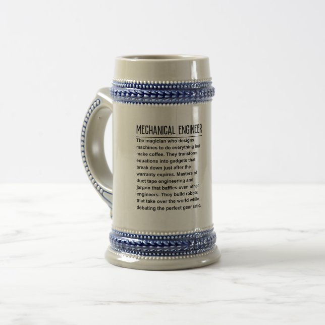 Maschinenbauingenieur Bierglas (Vorderseite Links)