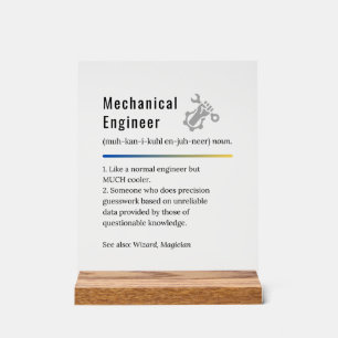 Maschinenbauingenieur - Funny Definition Acrylschild