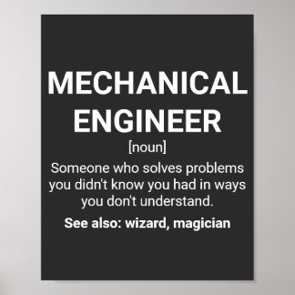 Maschinenbauingenieur - Funny Definition Poster