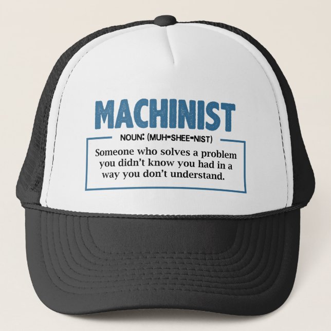 Maschinenbauingenieur Typografie Truckerkappe (Vorderseite)