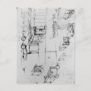 Maschinendesigns, Fol. 367r-b Postkarte