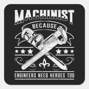 Maschinengeschenk für CNC-Maschinen Quadratischer Aufkleber