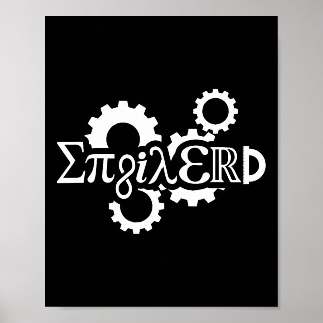 Maschinengestänge des Pi Day Enginerd Engineer Poster (Vorne)