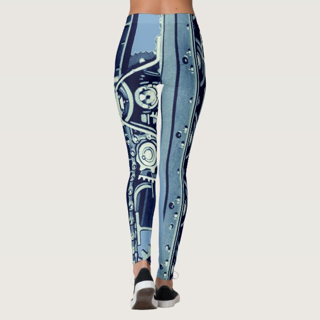 Maschinengestänge Industriemaschine Raupe Leggings (Rückseite)