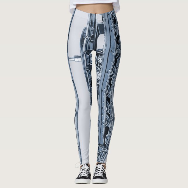Maschinengestänge Industriemaschine Raupe Leggings (Vorderseite)