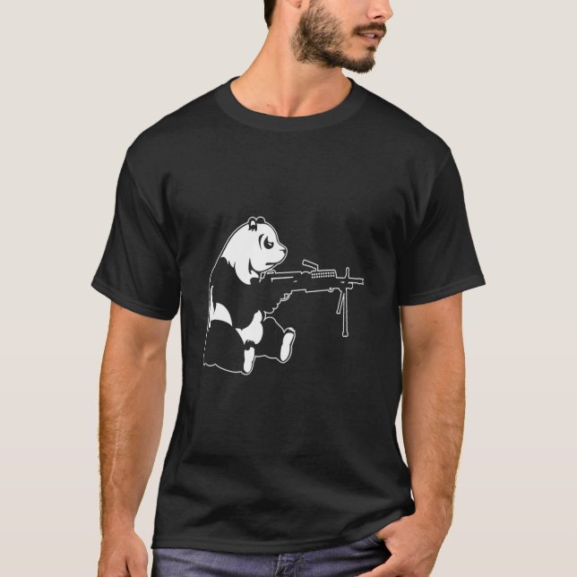 Maschinengewehr-Panda T-Shirt (Vorderseite)