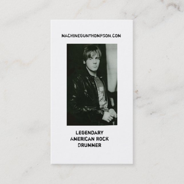 MASCHINENGEWEHR- THOMPSON-KARTE VISITENKARTE (Vorderseite)