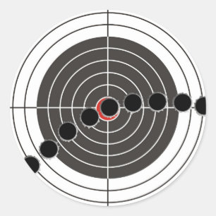 MaschinengewehrEinschusslöcher über Schießenzie Runder Aufkleber