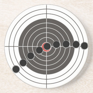MaschinengewehrEinschusslöcher über Schießenziel Untersetzer