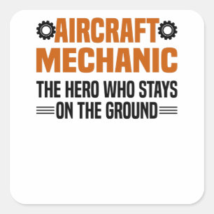 Maschineningenieur für Luftfahrzeuge Quadratischer Aufkleber