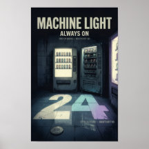 Maschinenlicht Immer An Retro-Automaten 11x17 Post