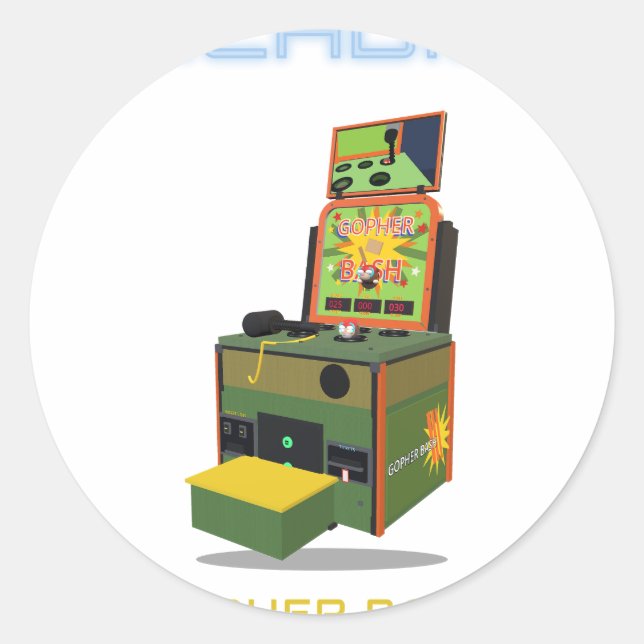 Maschinenreihe: Gopher Bash Sticker (Vorderseite)