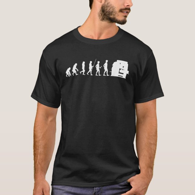 Maschinist CNC-Bearbeitungsoperator Evolution für  T-Shirt (Vorderseite)