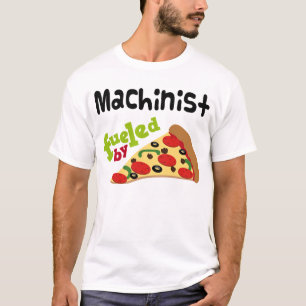 Maschinist-(lustiges) Pizza-T-Shirt T-Shirt