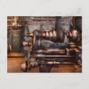 Maschinist - Steampunk - 5-Gang-Halbautomatik Postkarte