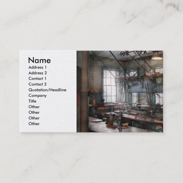 Maschinist - Steampunk - der Neuerfindungsraum Visitenkarte (Vorderseite)