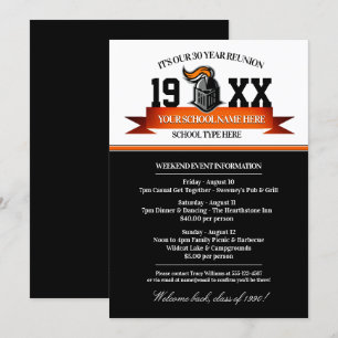 Mascot Banner Class Wiedersehen Einladungen