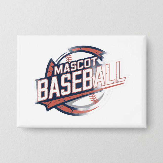 Mascot Baseball Graphic Button (Vorderseite)