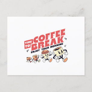 Mascot-Kaffee - Zeit zum Kaffeepause Postkarte
