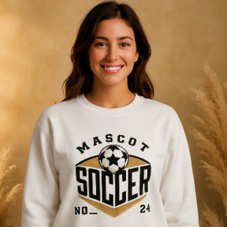 Mascot Soccer Shirt - Fett-Teamlogo mit Nummer