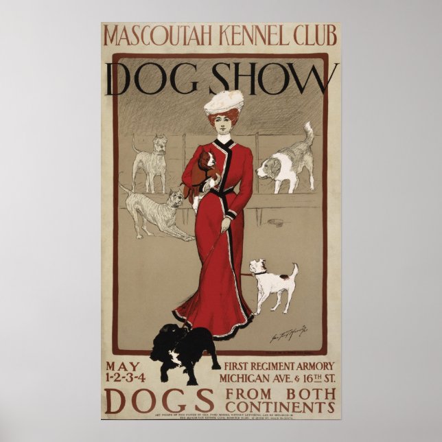 Mascoutah Kennel Club Dog Show 1901 Poster (Vorne)