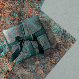 Masculine Boho Turquoise Patina Wrapping Paper She Geschenkpapier Set