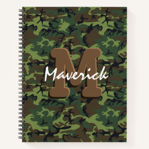 Masculine Boy Army Camouflage Notizbuch