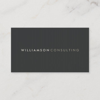 MASCULINE BUSINESS CARD :: einfache Pinstripe 1 Visitenkarte