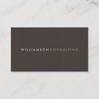 MASCULINE BUSINESS CARD :: einfaches Nadelstreifen Visitenkarte