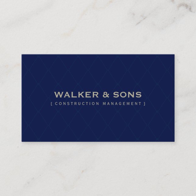 MASCULINE BUSINESS CARD :: schlicht smart 1 Visitenkarte (Vorderseite)