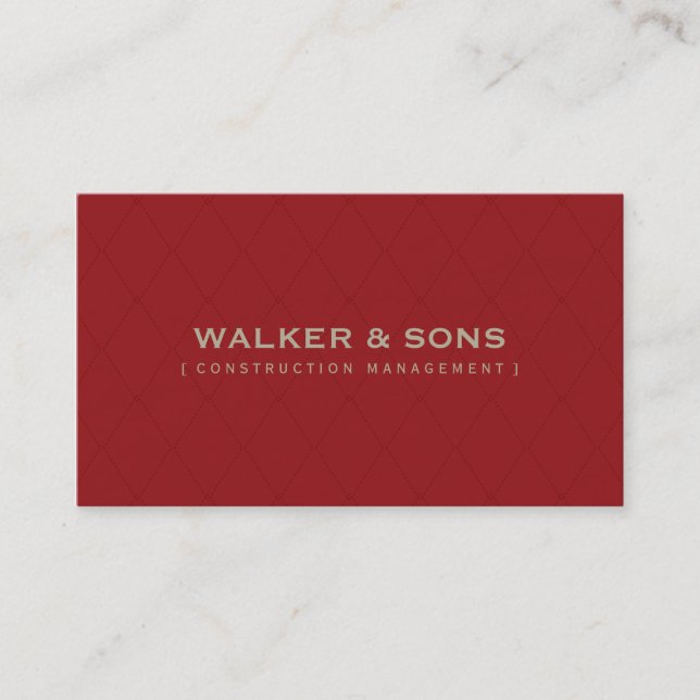 MASCULINE BUSINESS CARD :: schlicht smart 9 Visitenkarte (Vorderseite)