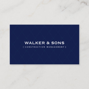 MASCULINE BUSINESS CARD :: schlicht smart marine b Visitenkarte
