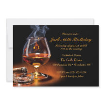 Masculine Cigars & Brandy Cognac Snifter Monogram