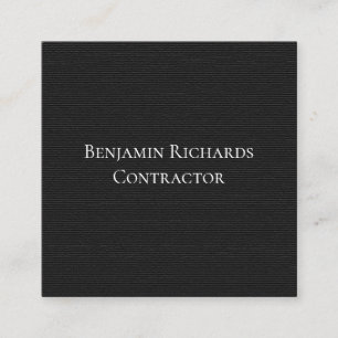 Masculine Gray auf Black Texture Business Card Quadratische Visitenkarte