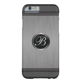 Masculine Monogram Black Steel Metallic Look Case-Mate iPhone Hülle